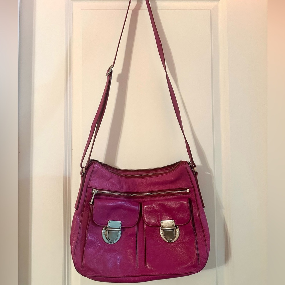 Vintage Leather Magenta Fossil Purse